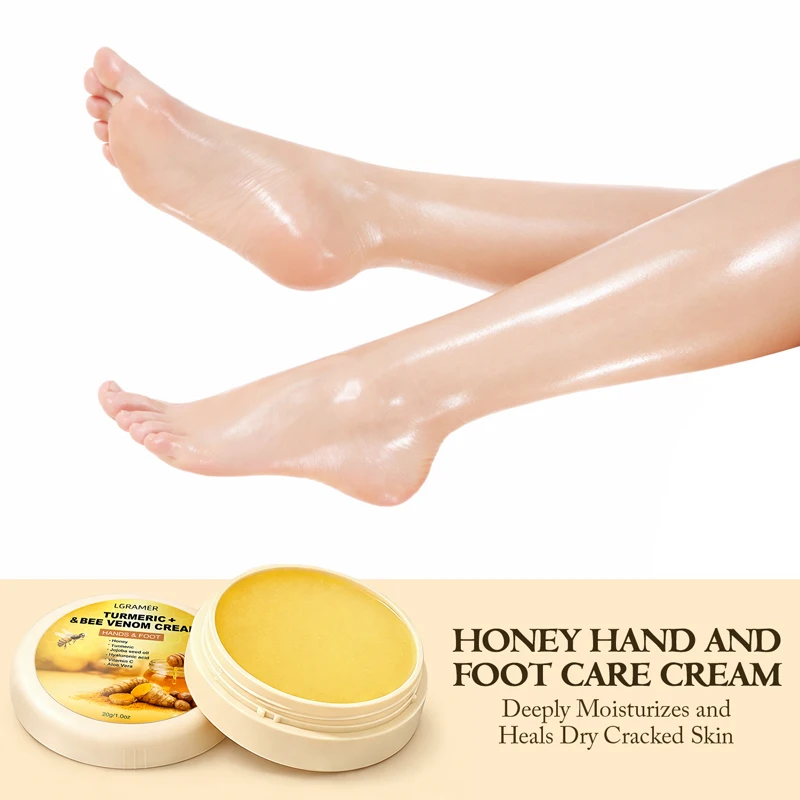 Kurkuma & Bienenwachs Intensivbalsam für rissige Haut – Ultra-Feuchtigkeitsspendende Fuß- und Handcreme für trockene, raue Fersen |   Anti-Fis
