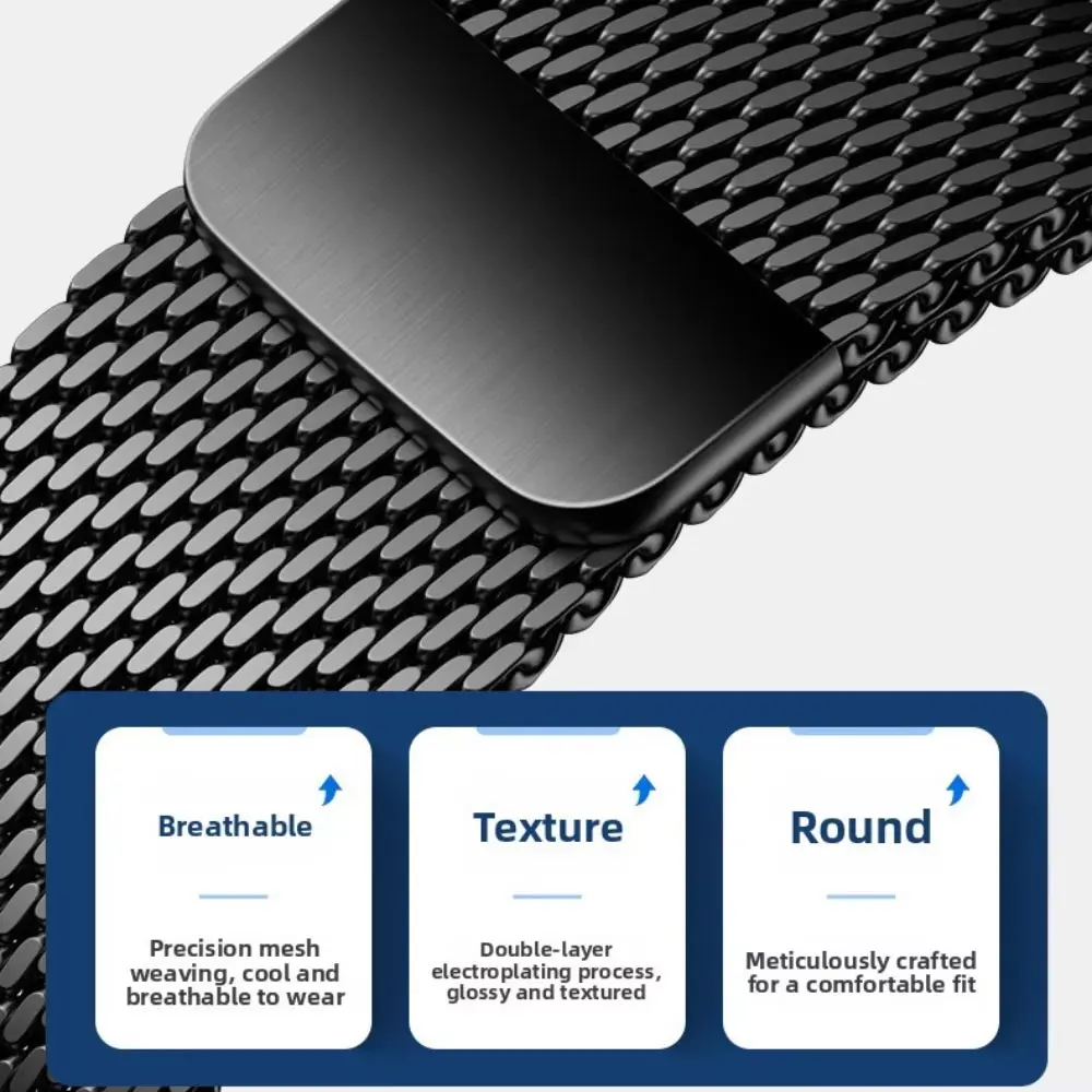 حزام معدني مغناطيسي للغارمين Fenix 8 7X 6 6X 5X Plus/Epix Pro Gen 2 47 مللي متر 51 مللي متر/Tactix 7/إندورو 3 سوار بحلقة ميلانو #5