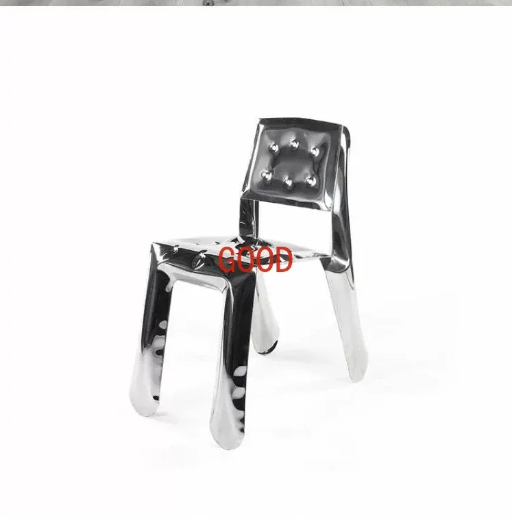 Современный металлический стул для обуви с воздушным шаром из нержавеющей стали под заказ, кресло из ФАП, кресло для отдыха, низкий стул, мебель