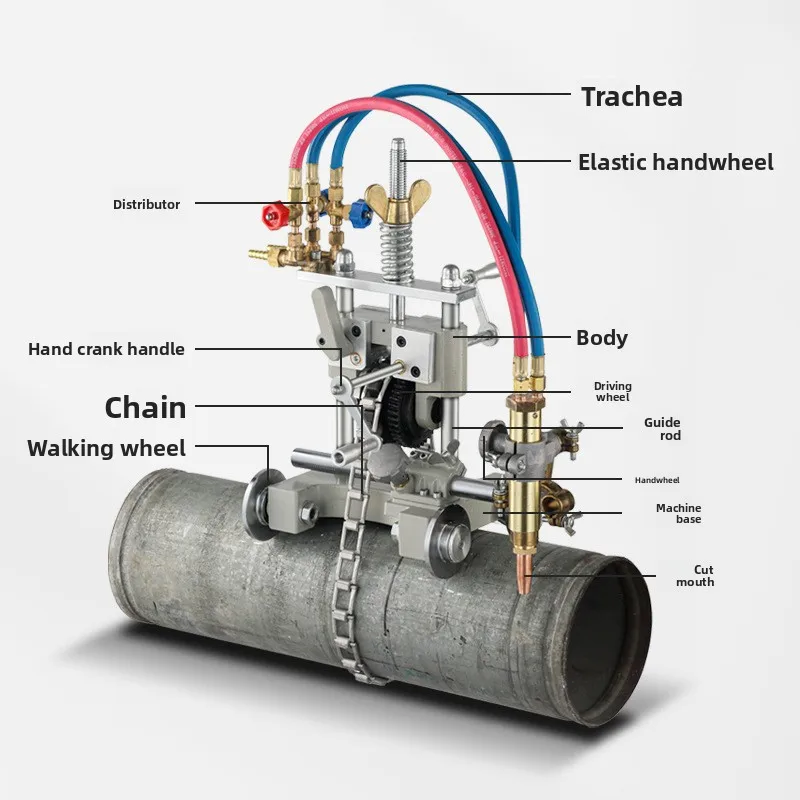 Hand-cranked Pipe Cutting Machine CG2-11G Magnetic Pipe Gas Cutting Machine Beveling Machine, Manual Cutting Machine