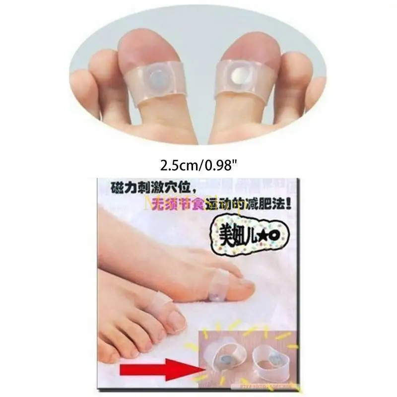 M89F 자기 발가락 고리 2X 연소 지방 유지 피트니스 발가락 반지 실리콘 발가락 링 선물