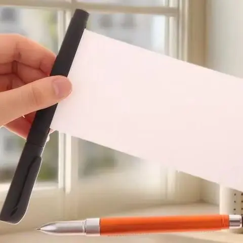 قلم ورقي سحب مخفي قابل للكتابة للمعلومات السرية، أداة سهلة الاستخدام لللامتحانات والملاحظات