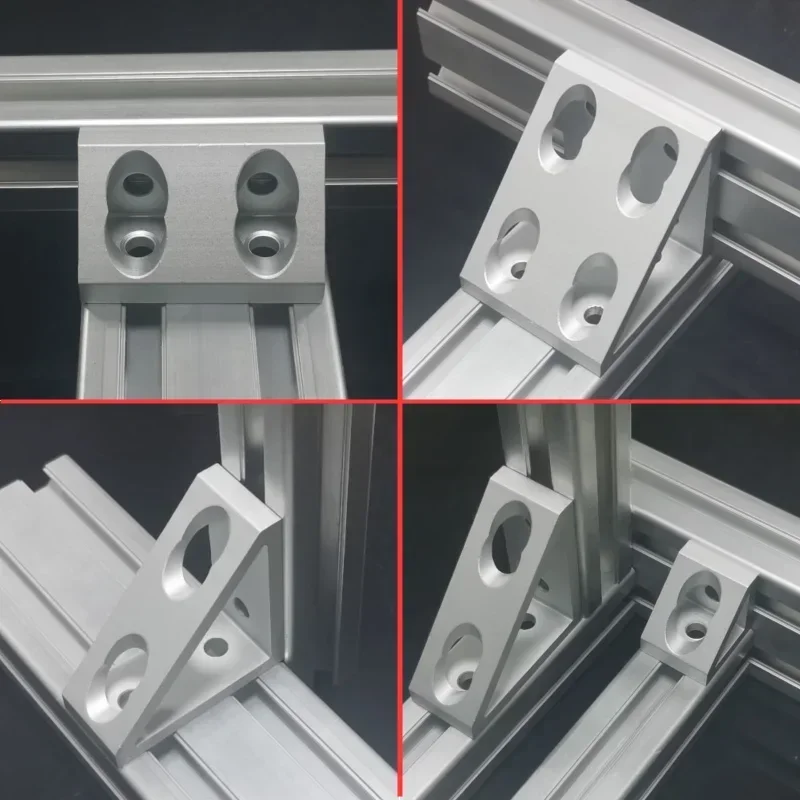 Corner Extrusion Connector, 2040 Angle Code 3030 Triangle Block, Right Angle, CNC Processing, 2020