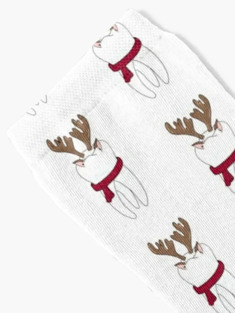 Tooth reindeer Christmas Socks cartoon summer Rugby Socks Men's Women's