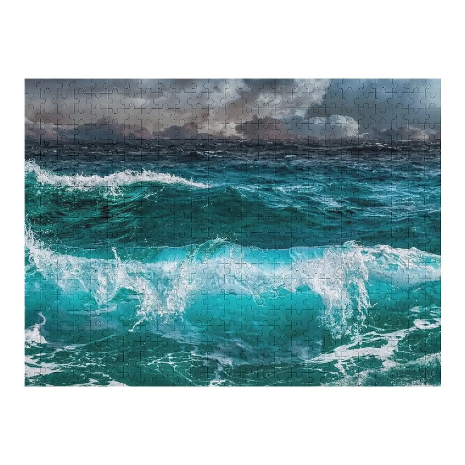 

Ocean Waves Jigsaw Puzzle Name Wooden Toy Custom Wooden Name Puzzle