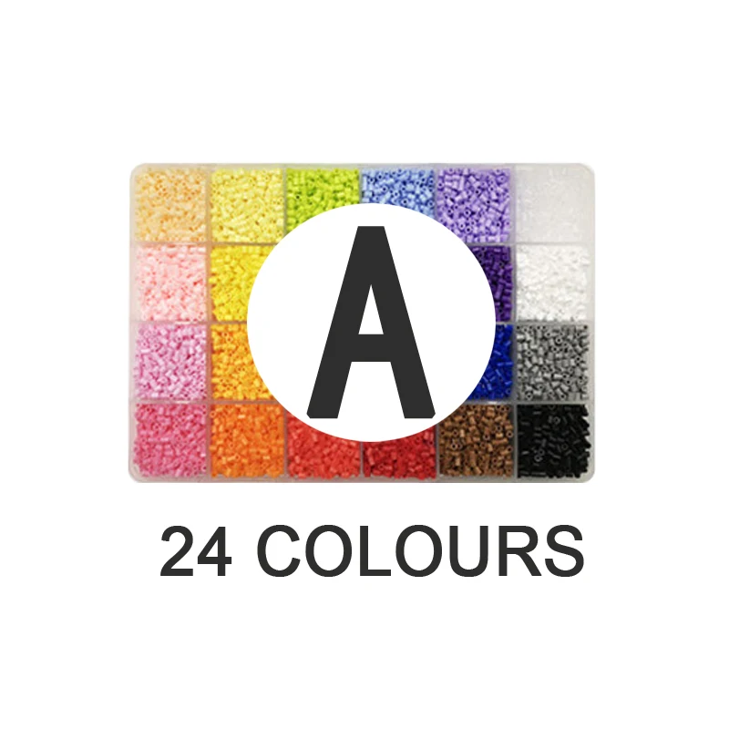 24colours/box Yantjouet 2.6mm Mini Beads Set 13200pcs DIY Hama Beads Iron Beads High Quality Gift