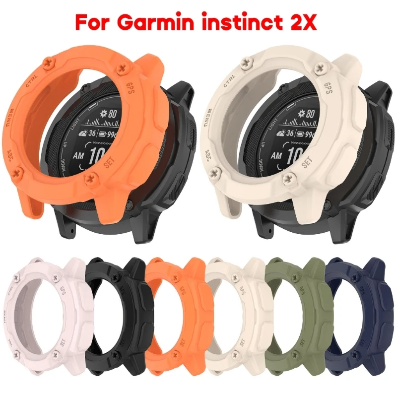 Smartwatch Anti Dust Silicone Case Waterproof Cover Shockproof Housing Sleeve Frame Bumper  Suitable for Instinct 2