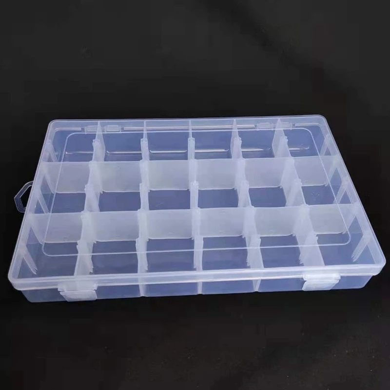 Tackle Box Organizer 18 Grids Plastic Craft Box Organizer Bead Organizer Clear Fishing Box With Dividers, 4 Pack