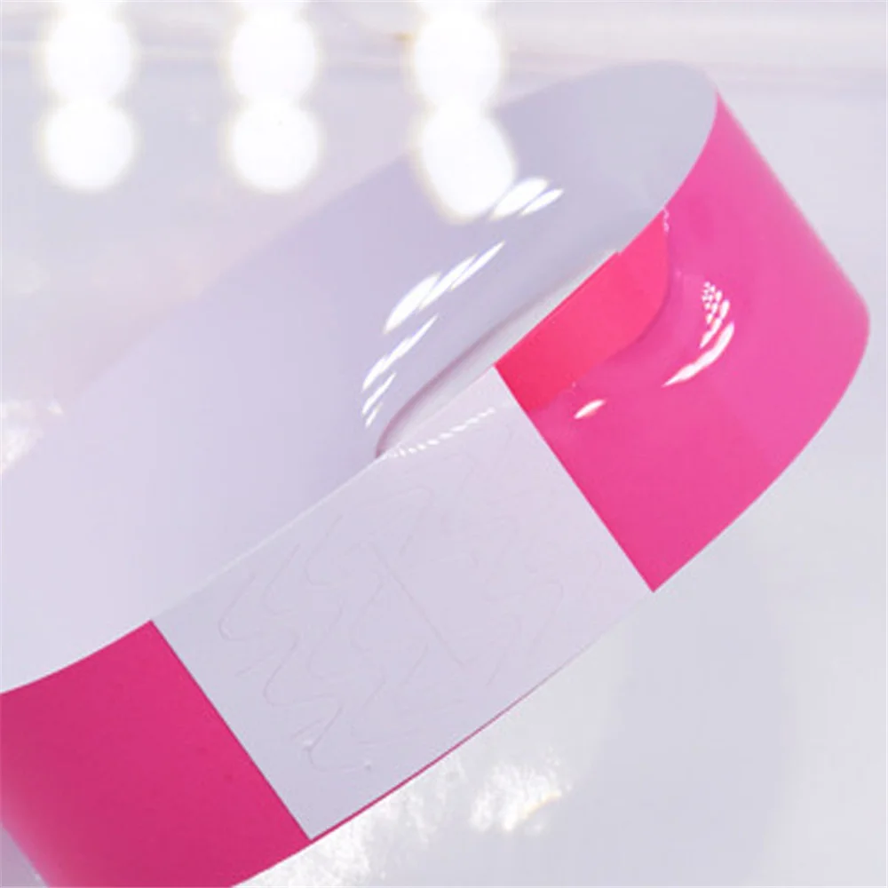 2000pcs Party Paper Bracelet Synthetic Paper Plastic Wristbands Sticky Wristband Print Pattern Logo Party Wristbands