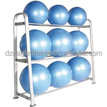 Sports Equipment 3 Tier Gym Yoga Ball Rack 9 Balls Storage Rack