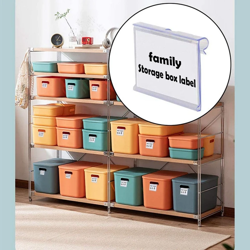 حاملات ملصقات بلاستيكية شفافة لأرفف الأسلاك ، حاملات ملصقات أسعار التجزئة ، حامل عرض علامات البضائع ، 6 × 4 سم ،