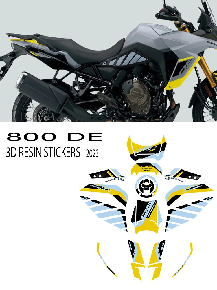 Motorcycle 3D Epoxy Resin Sticker protection decal stickers kit For Suzuki V-STROM 800DE V Strom 800 de 2023