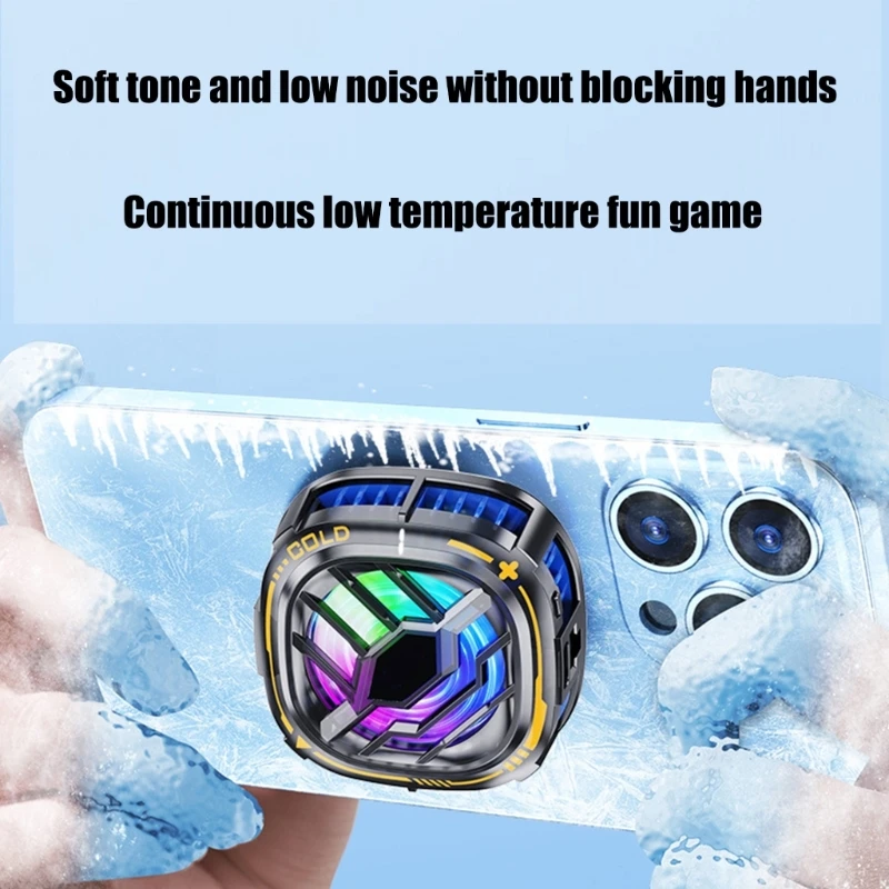 Portable Gaming Phone Cooling Fan Smartphone Cooling Fan for Live Streaming & Mobile Game for 4.5 To 7inch Smartphones