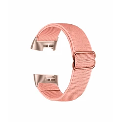 Elastic Loop Strap with Metal Connectors for Fitbit Charge 6/5/4/3 Nylon Wristbands Bracelets for Fitbit Charge 6 Smart Watch