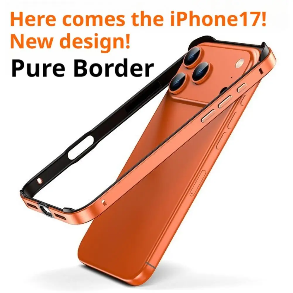Titanium Metal Frame Bumper Shockproof Case for IPhone 17 Pro Max 17Air 17 17 Pro for Apple Solid Colour Protection Phone Cover
