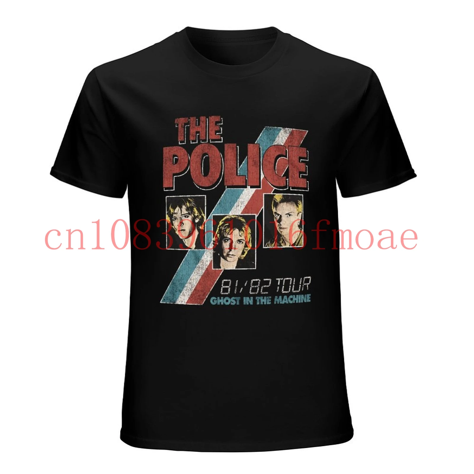 Sting & The Police Ghost in the Machine Tour 1981-82 Mens T Shirt