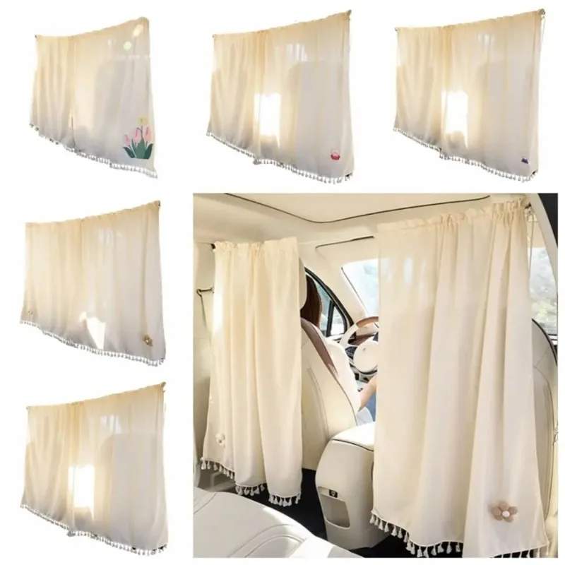 Car Divider Curtains Car Privacy Divider Front and Rear Split Push-Pull Curtains Sun Shades Anti-Peep  Car Accessories