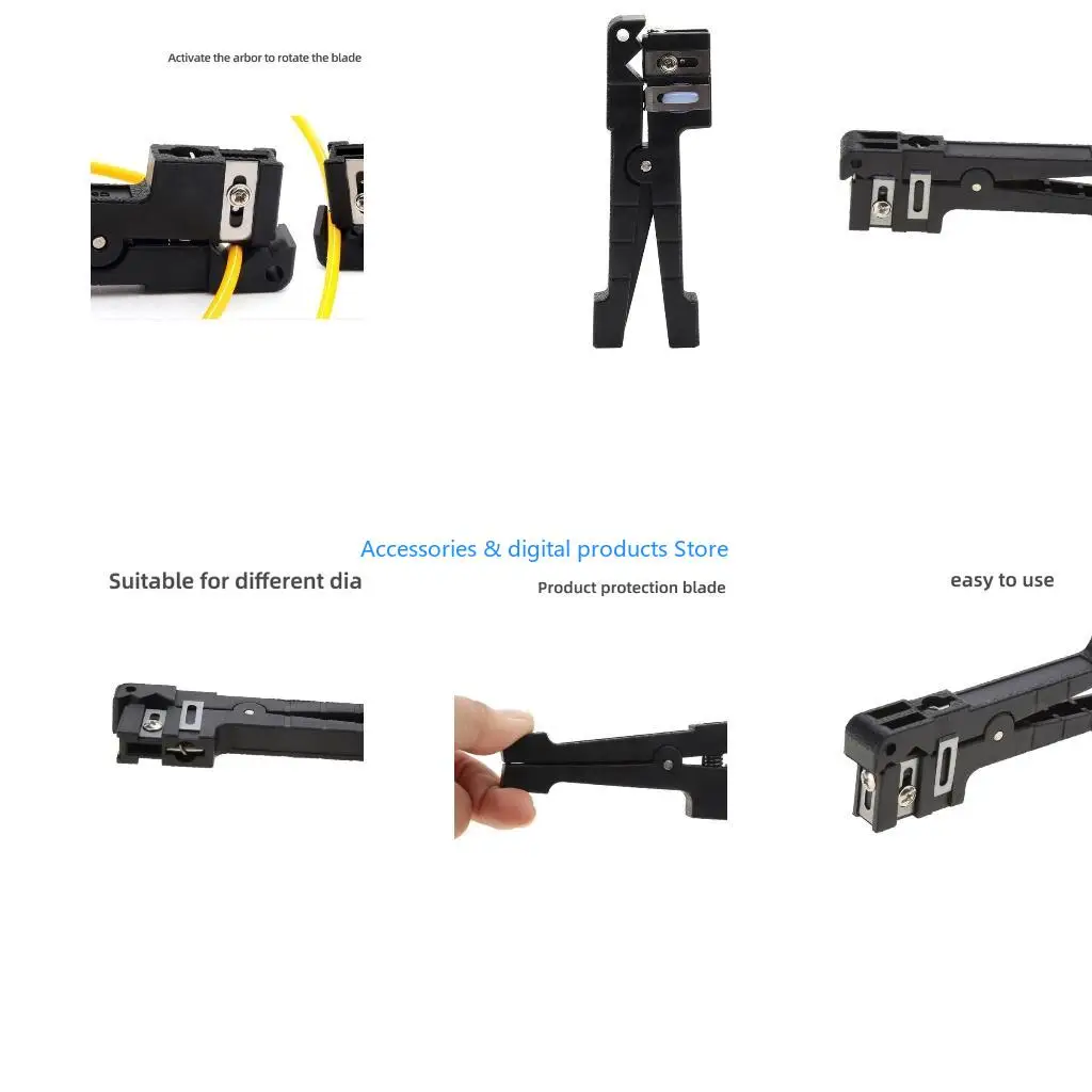 77JD Upgraded 45-165 Fiber Stripper Coxial Cable Slitter Easy Operation Tool