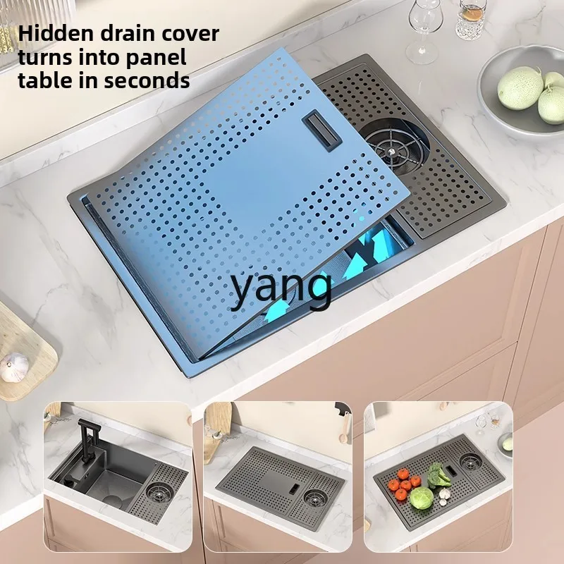 LMM304 Stainless Steel Concealed Cup Washer Sink Water Bar Coffee Shop Mini Single Slot
