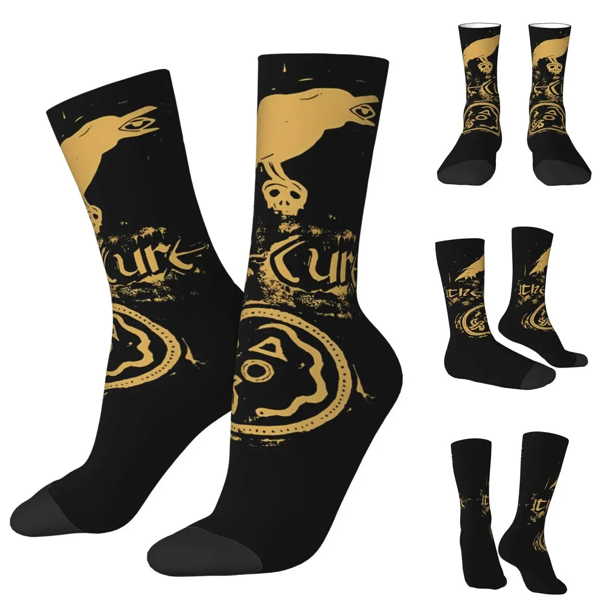 The Vintage Cure cosy High elasticity polyester fiber Unisex Running Happy 3D printing Street Style Crazy Sock