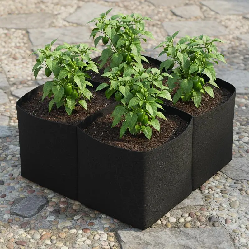 Heavy Duty Black Grow Bag Raised Garden Bed for Vegetables and Flowers Eco Friendly Breathable Fabric for Outdoor Indoor Garden