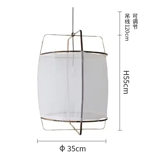 Provence Linnen Hanglamp Nordic Design Wit Katoen Restaurants Bamboe Licht Led Eiland Verlichting Indoor Hotel Loft Verlichting