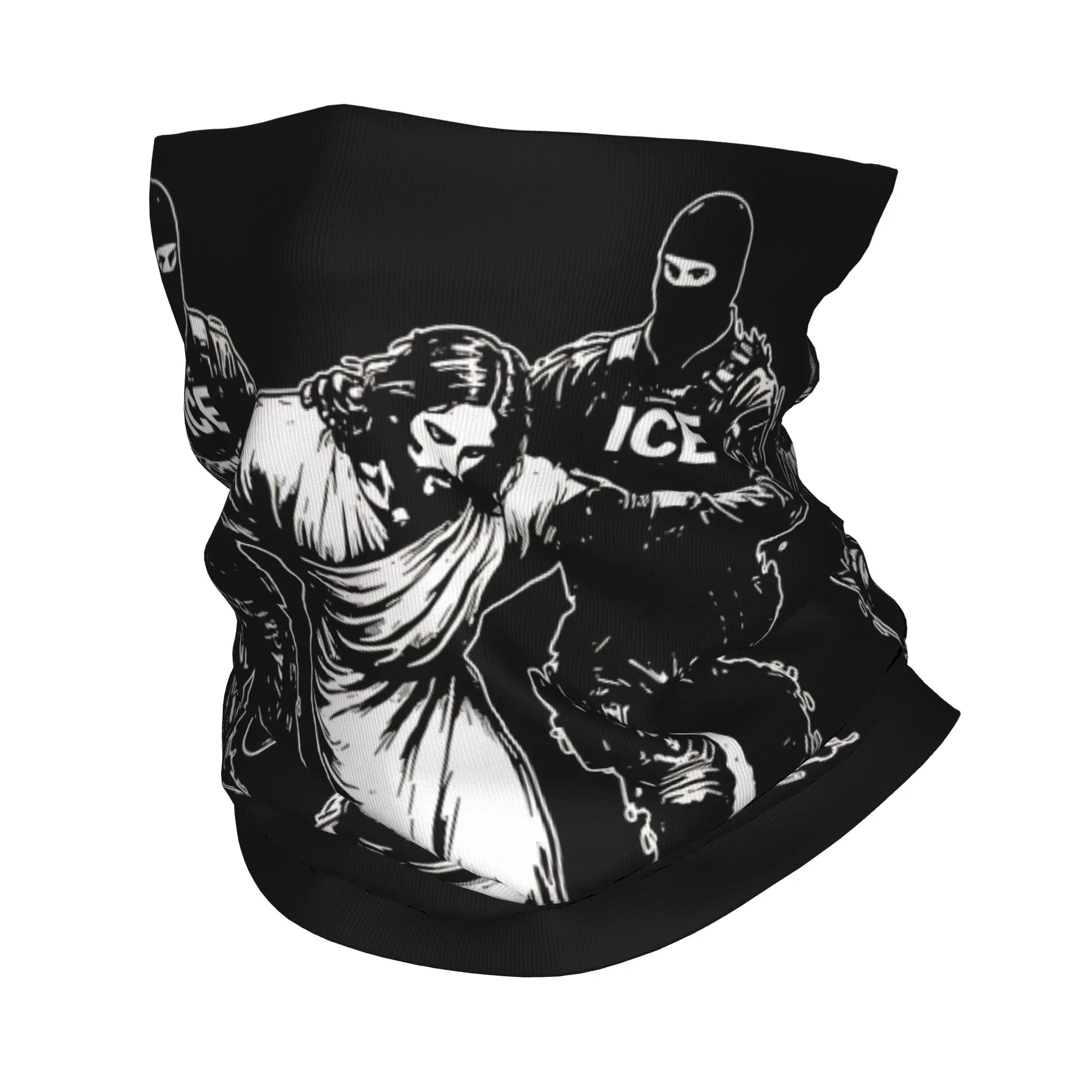 Melt ICE Abolish ICE , Anti ICE Political Wrap Scarf Merchandise Neck Gaiter  Bandana Multi-use Cycling Balaclava Unisex