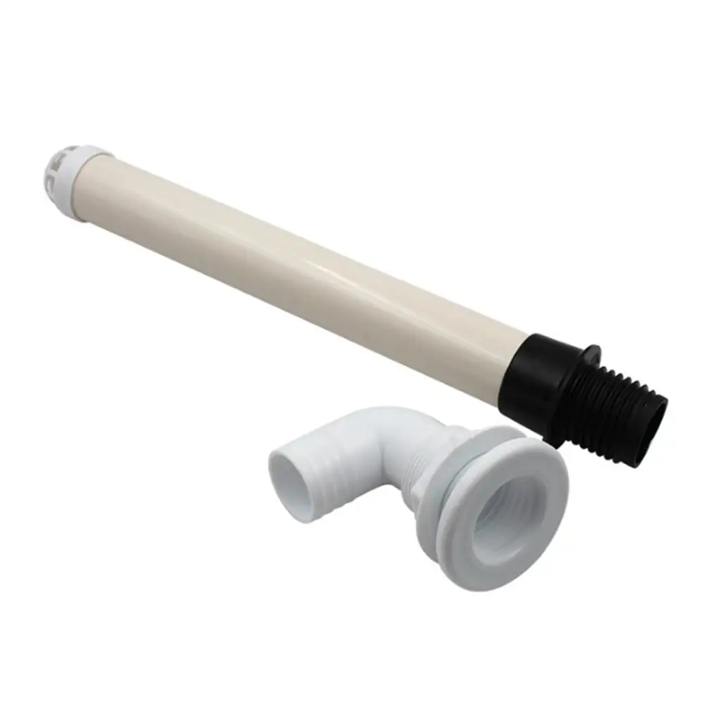 

Marine Push in Livewell Overflow Drain Tube White PVC for Boat Baitwell Water Valve Drainage Solution