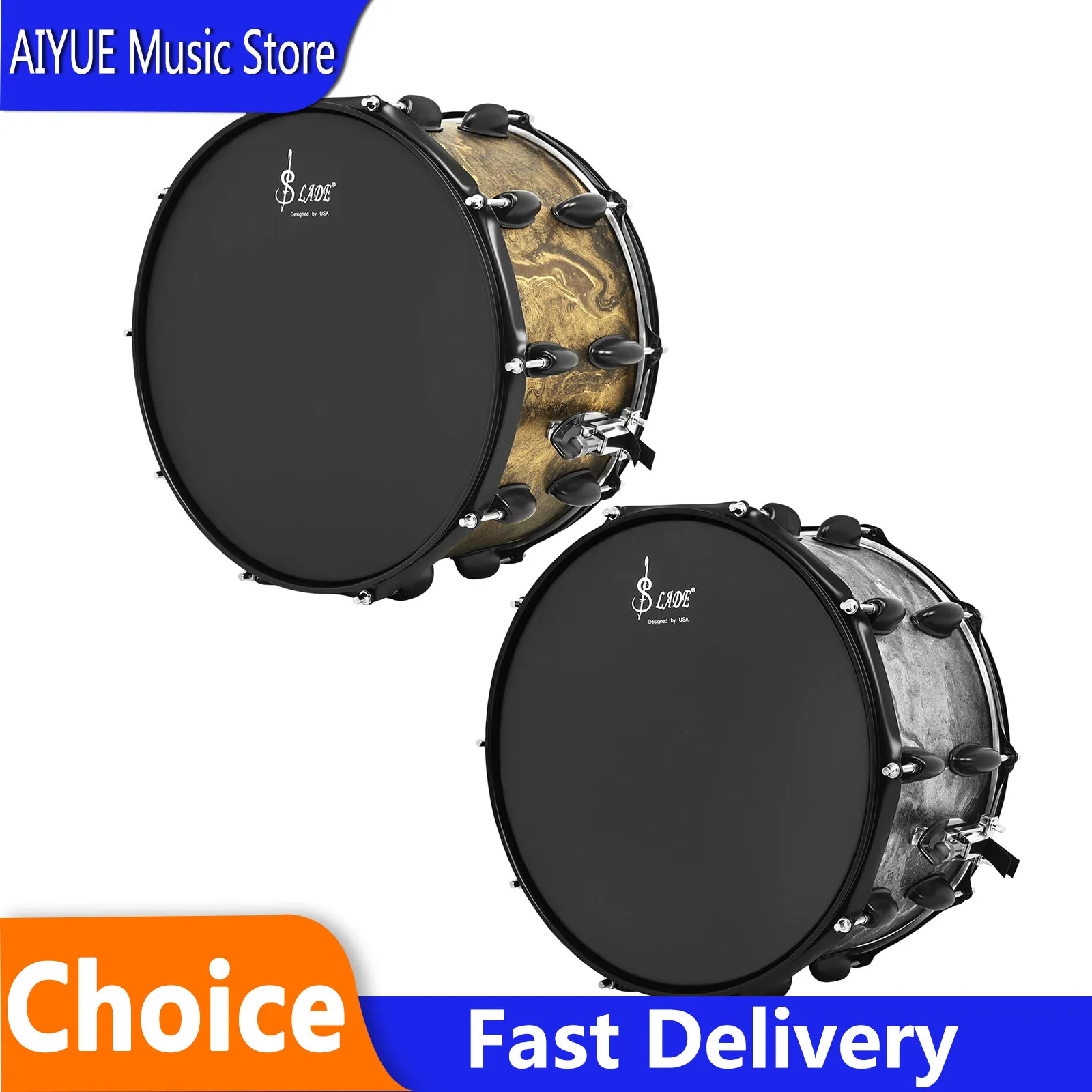 Slade Snare Drum 14X8 Zoll Premium Pappelholz-Trommelgehäuse 10-Lug Snare Drum Set Mit Trommelstöcken Professionelles Percussion-Instrument S1631B3D481144816A021Ff41Ab632B087