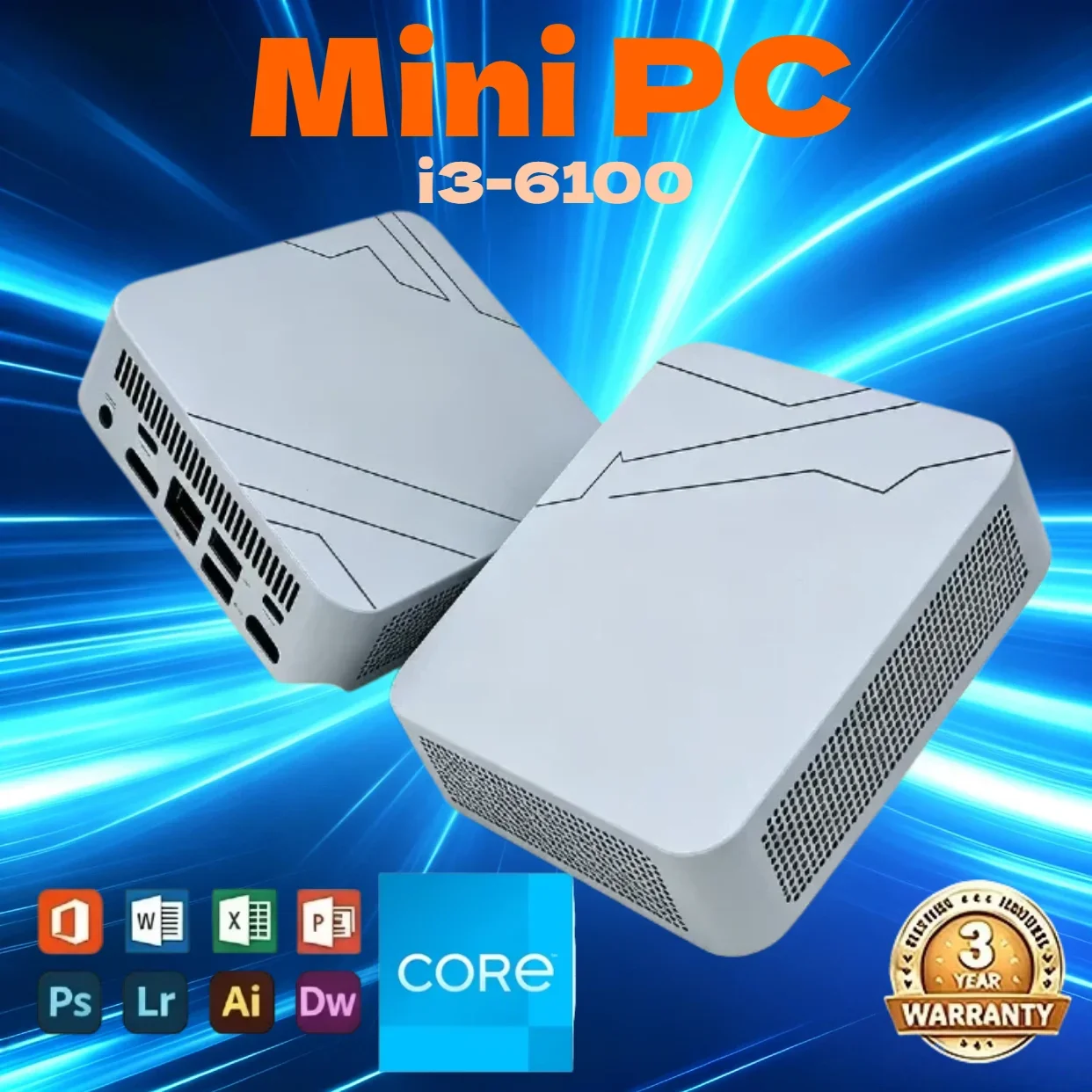 High‑Performance Mini Desktop PC 2026 Stable Mini PC i3 6100 16GB RAM Dual SSD Efficient Cooling for Daily Study Office Gaming