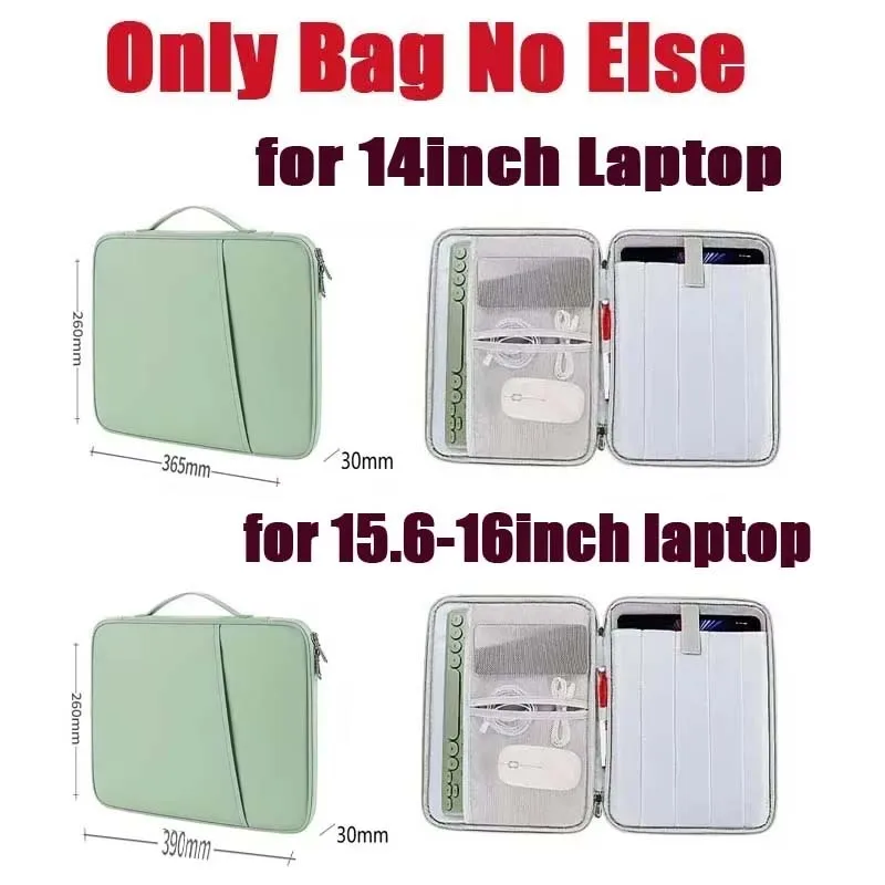 for CHUWI CoreBook X Gaming Laptop Handle Bag Storage Pouch Waterproof Sleeve Pocket for Mouse Keyboard Cable Zip Carry Case