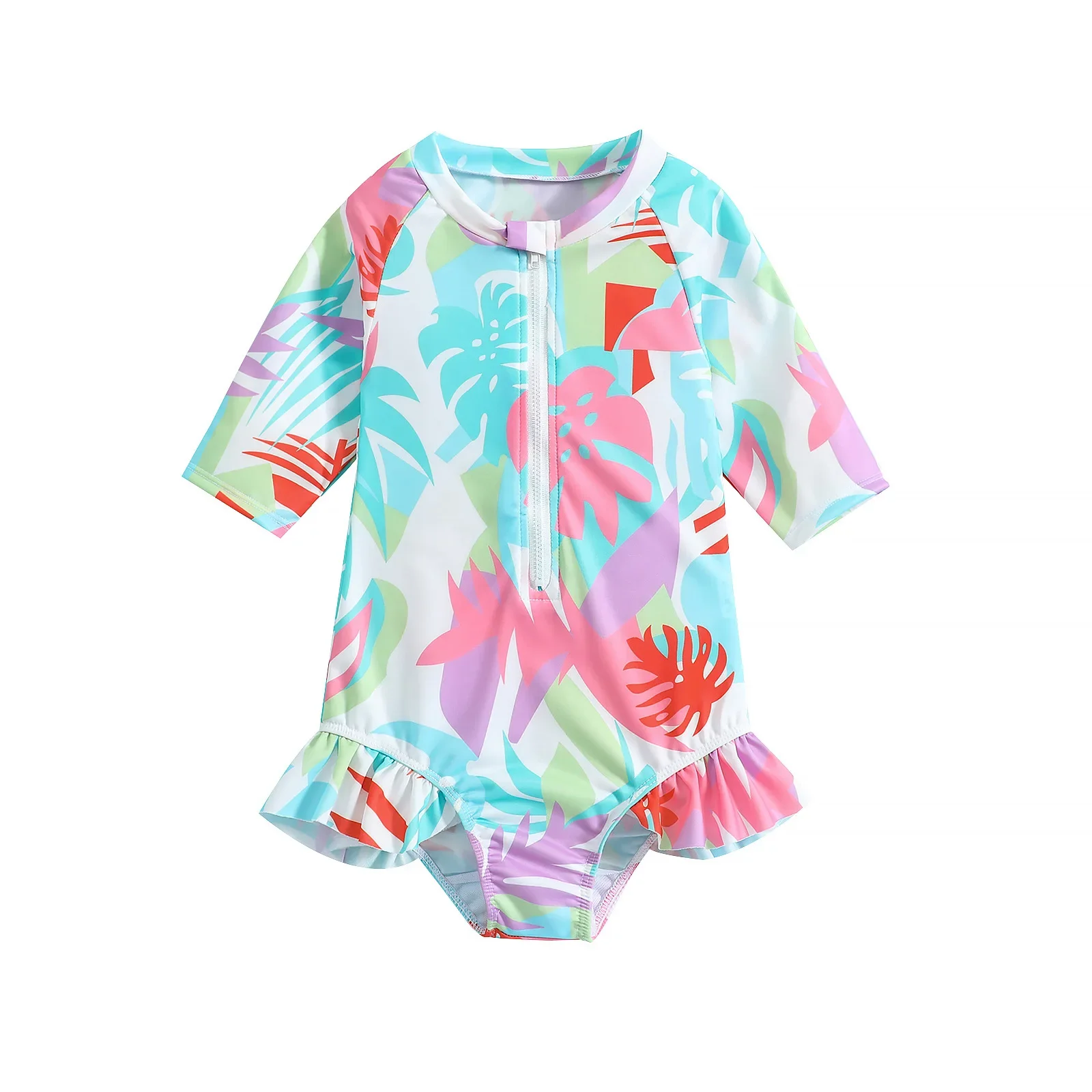 

SwimmyCubs Children's Swimsuits Girls' One-piece Swim Trunks Girls' Middle and Large Children's Cartoon Swimming Sunscreens