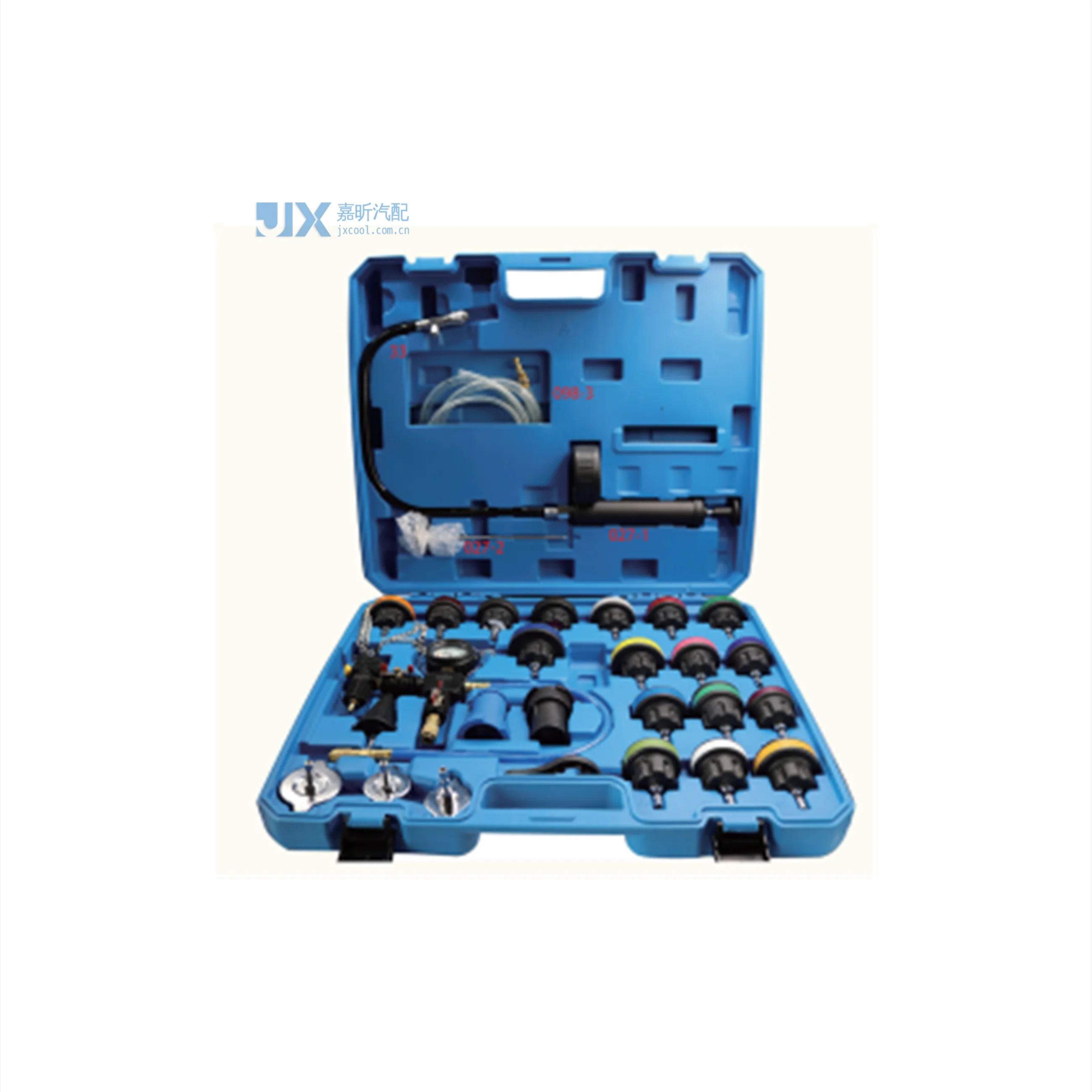 Dispositivo de prueba de fugas de herramientas A/C de aluminio para automóvil 103 juegos