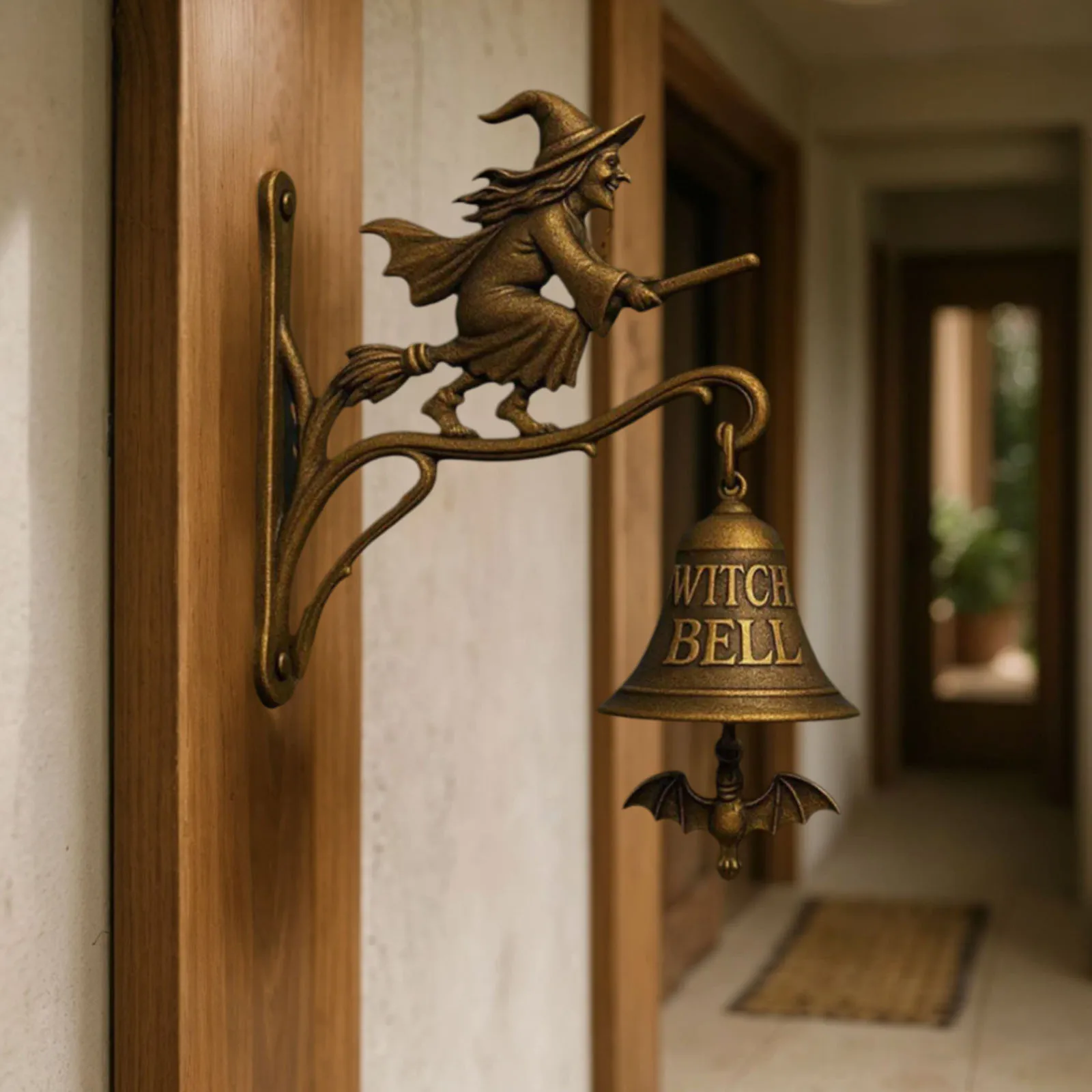 

Многофункциональный дверной звонок в виде метлы ведьмы Bell Multi-Purpose, износостойкий, из смолы, для входных дверей и крыльев