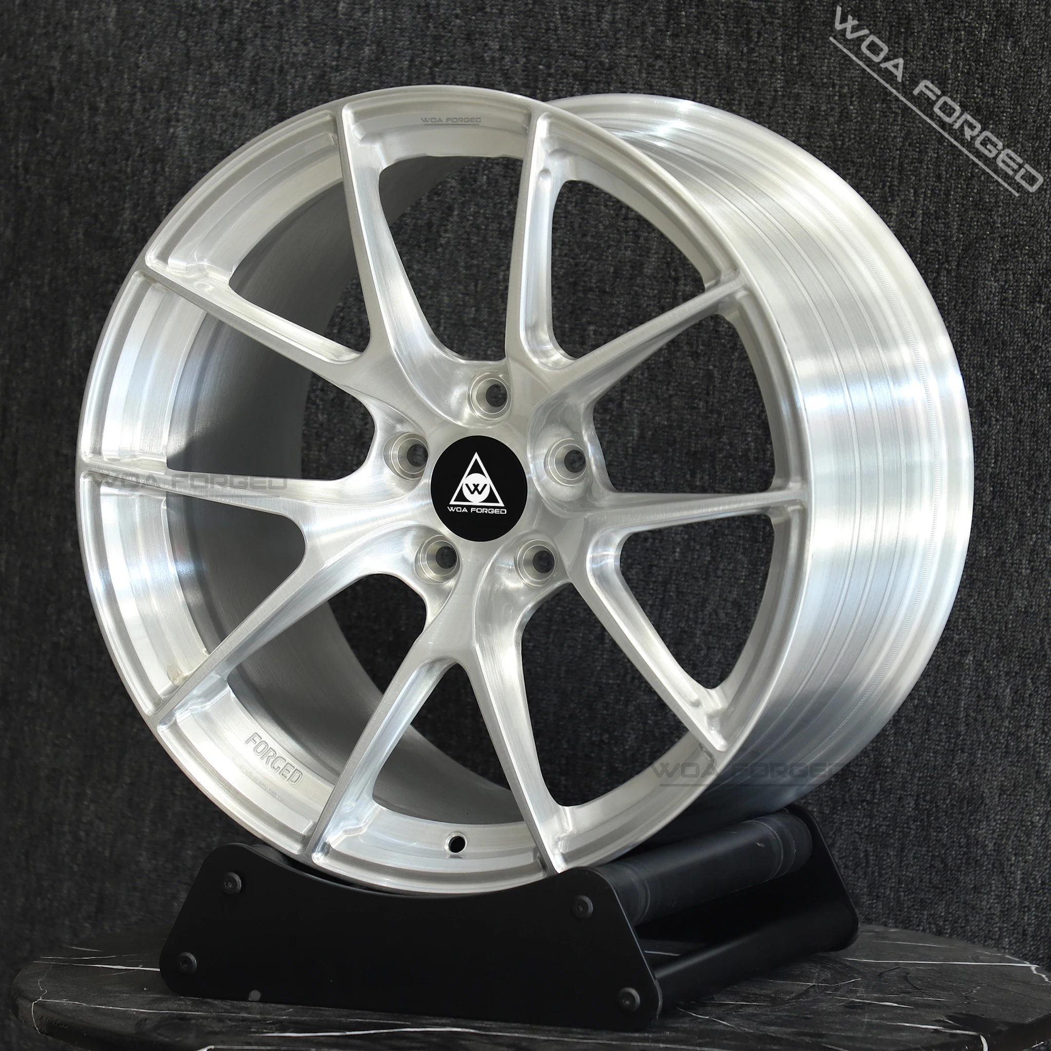 

6061T6 VS-5RS Stylish Smoky Grey Aluminum Forged Deep Dish Passenger Car Wheels 5X108 5x112 5x120 5x114.3 Polished Gold Finish M