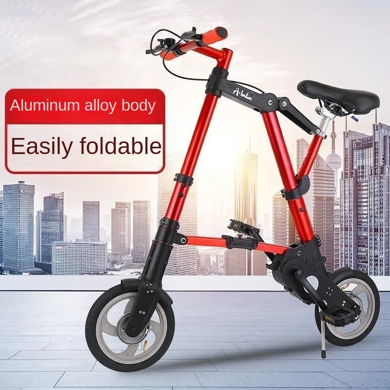 

TULX Folding Ultra Light Mini Adult Bike Fitness Bike Portable And Convenient For Travel With Sensitive Brakes Height Adjustable