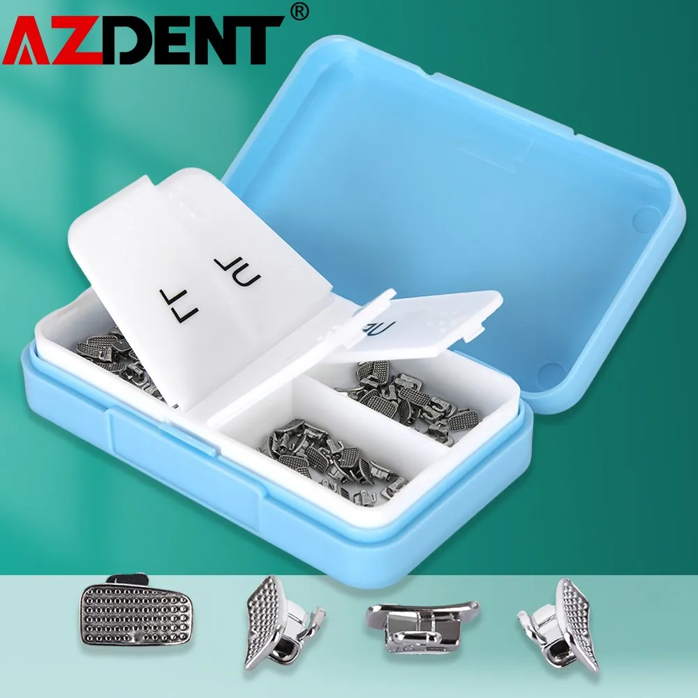4 unids/set AZDENT tubos bucales de ortodoncia Dental 1er molar bondable monobloque no Convertible único Roth MBT 0,022/0,018
