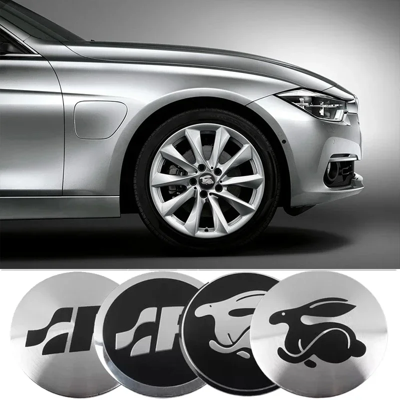 4pcs 56mm SR Logo Alloy Car Wheel Hub Center Stickers for VW Passat POLO Vento Jetta Tiguan R32 Bora Golf Accessories