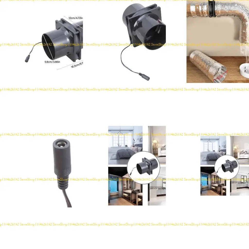 

Q2Q4 12V 12cm Inline Duct Fan With Speed Controller Powerful Ventilation Exhaust Blower For Heating Cooling Boosters Tents