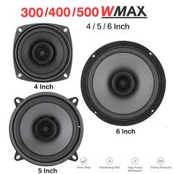 4/5/6 Cal uniwersalny samochodowe HiFi koncentryczny głośniki Stereo 300/400/500W Auto drzwi Audio pełny zakres częstotliwości głośnik muzyczny