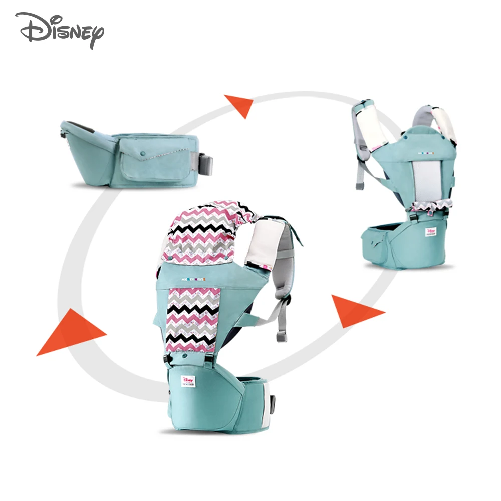 Disney Sling Baby Carrier Infant Baby Hipseat Waist Carrier Front Carry Ergonomic Kangaroo Sling for Baby Travel 0-36 Months