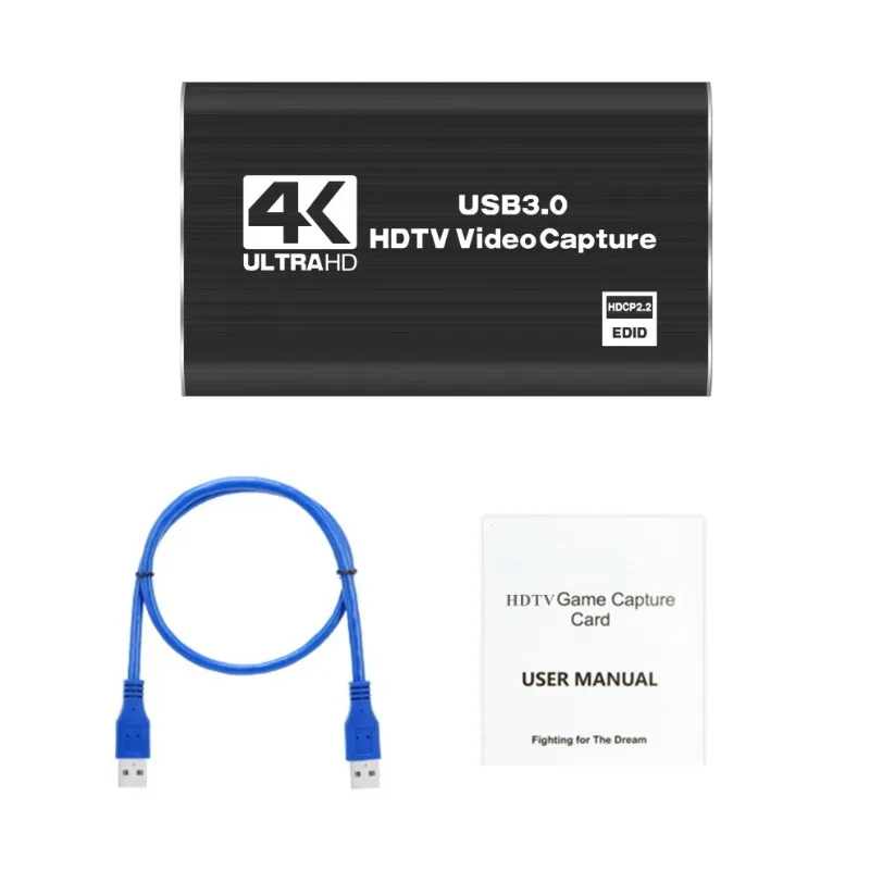 

Video Capture Card Box 4K HDMI-Compatible 30Hz USB 3.0 1080P Live Recorder Grabber Capturer Game Audio Mic For PC PS4 Speaker
