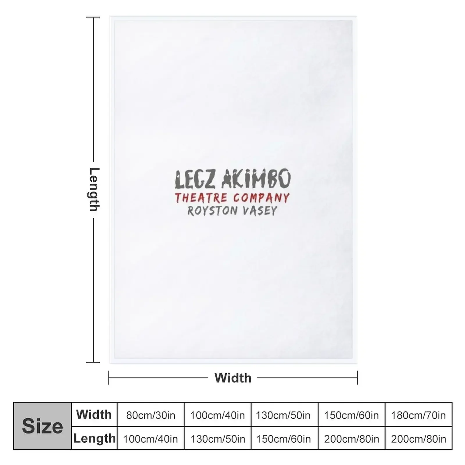 New Legz Akimbo Theatre Company - Royston Vasey Throw Blanket Stuffeds for babies Thermal Baby Blankets