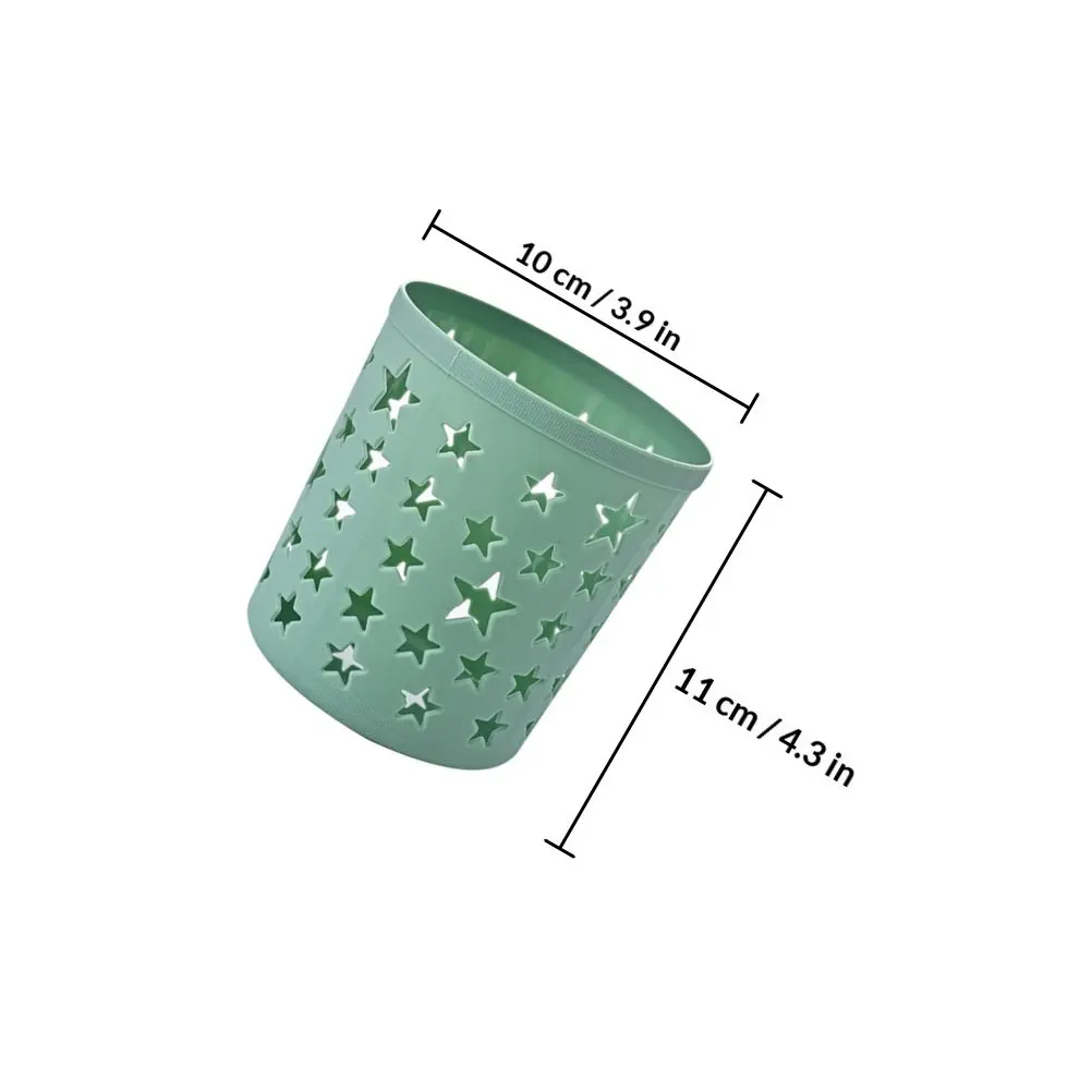 4Pcs Decorative Storage Buckets Five-Pointed Star Hollowed Pen Holders Desktop Organizer Pen Container Brush Holder - view 5