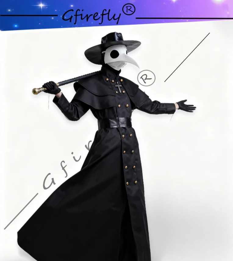 

Halloween Costumes Cosplay of The Plague Doctor Crow and Bird Beak Performance Costumes Punk Steam Masks Medieval Costumes