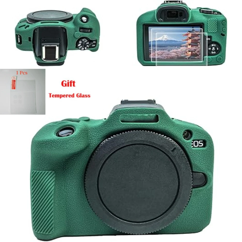 

Camera bag Mirrorless camera Bag, Silicone protective sleeve soft rubber shell For Canon EOS R100 + free tempered film