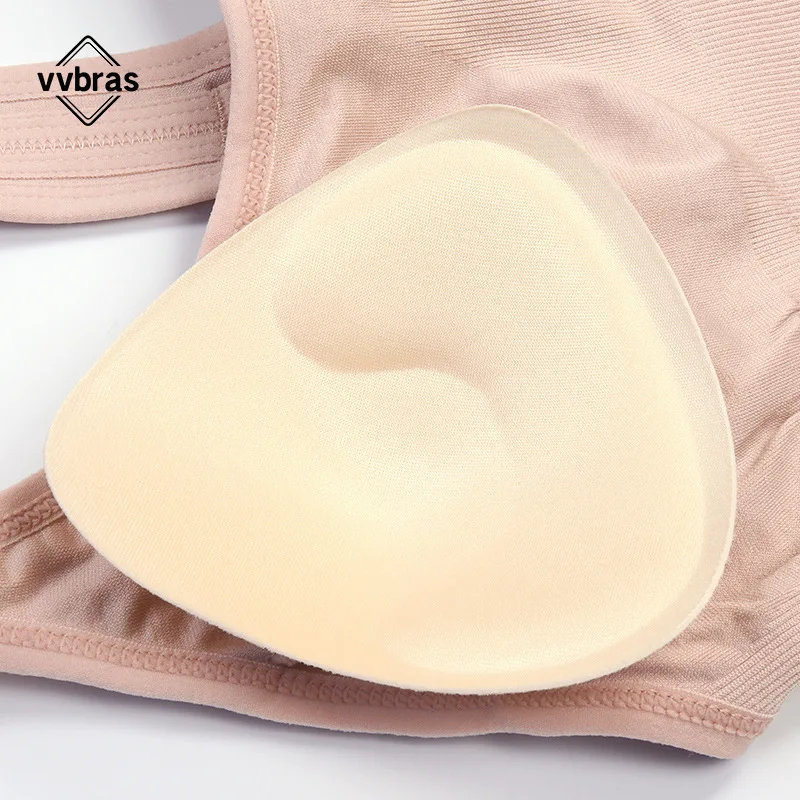 vvbras Bras For Women Underwear Sexy Lingerie Add pad Bra Seamless Push Up Cotton Tops Bralette Brassiere Wireless Sports Vest