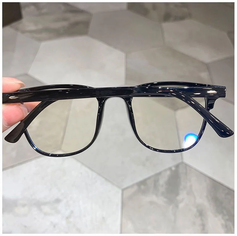 Elbru-gafas antiluz azul para miopía, montura transparente, protección para la visión, Unisex, sin prescripción