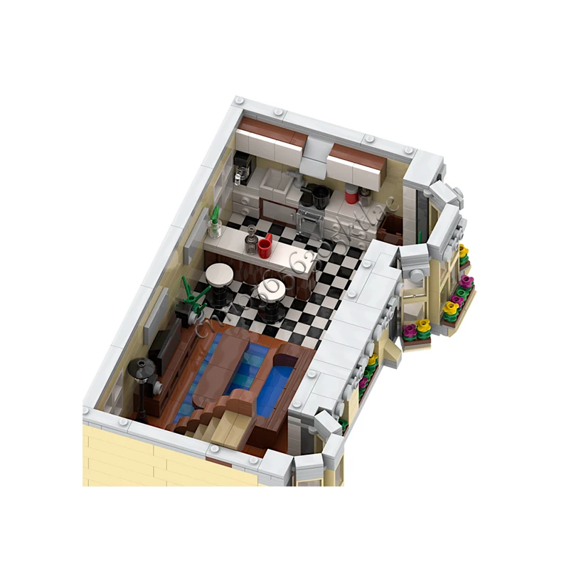 3008 STUKS Middeleeuwse HiFi Winkel Residentieel Huis MOC Aanpasbare Modulaire Bouwsteen Educatief Speelgoed Kinderen DIY Speelgoed Verjaardagscadeau