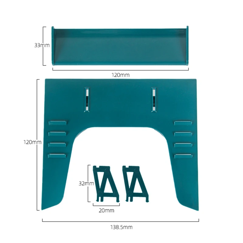 Juego de alerón trasero de coche teledirigido, piezas de mejora, accesorios de decoración, WPL D12 1/10